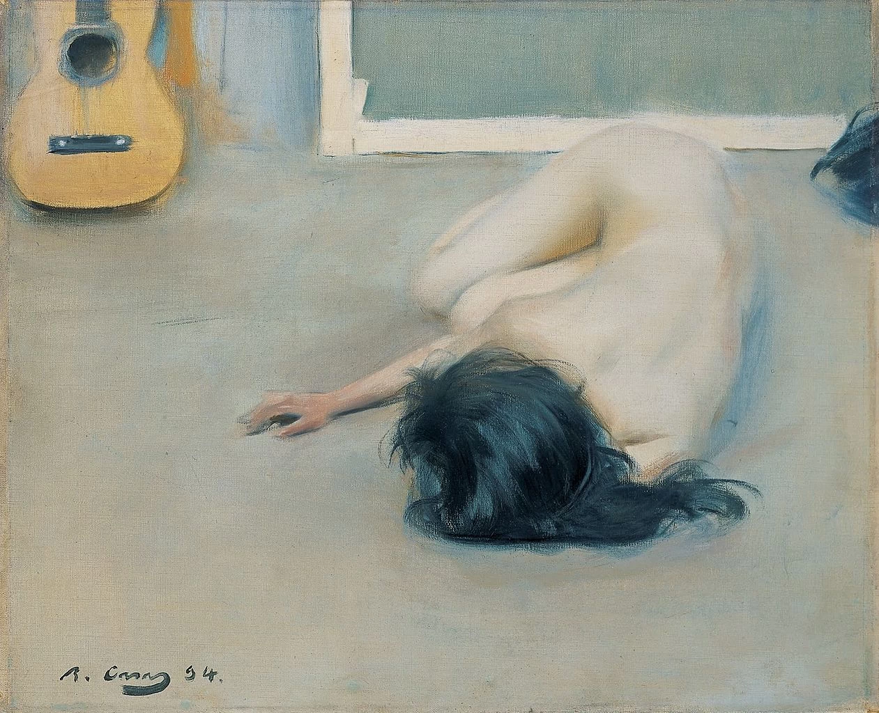 Ramon Casas - Nudo femminile con chitarra, Museu Cau Ferrat, Barcellona